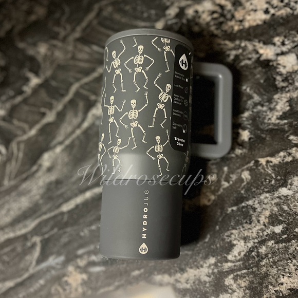 Hydrojug DEAD SERIOUS Skeletons Glow in the Dark 32 Oz & 20 oz Traveler NWT - Picture 7 of 7